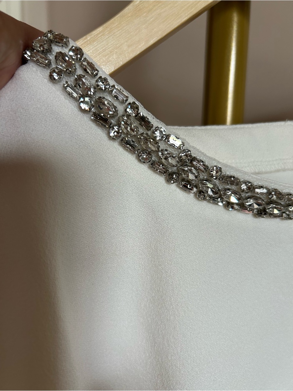 EUC Ann Taylor Rhinestone Collar Top(size medium) - Picture 8 of 10
